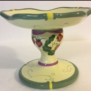 Party lite Strawberry Pedestal Candle Holder